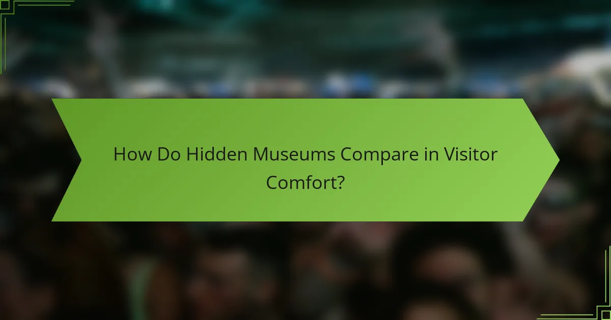 How Do Hidden Museums Compare in Visitor Comfort?