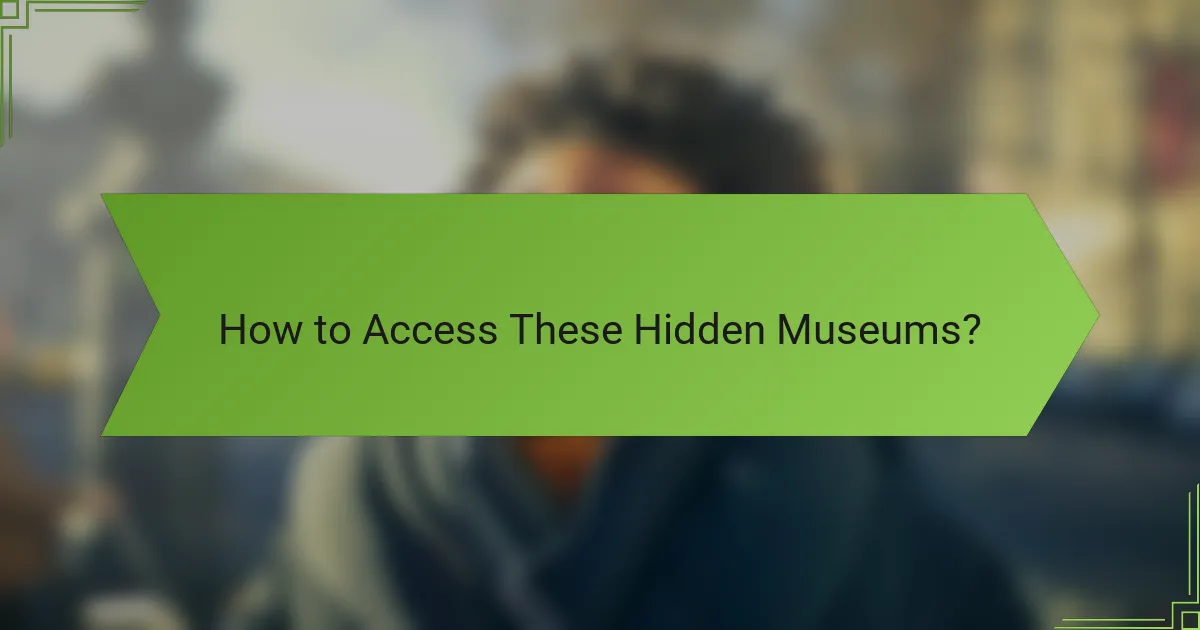 How to Access These Hidden Museums?