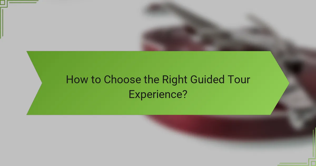 How to Choose the Right Guided Tour Experience?