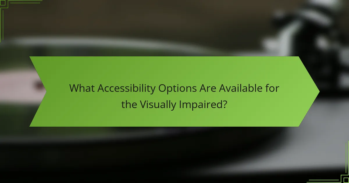 What Accessibility Options Are Available for the Visually Impaired?