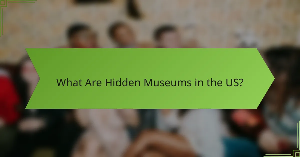 What Are Hidden Museums in the US?