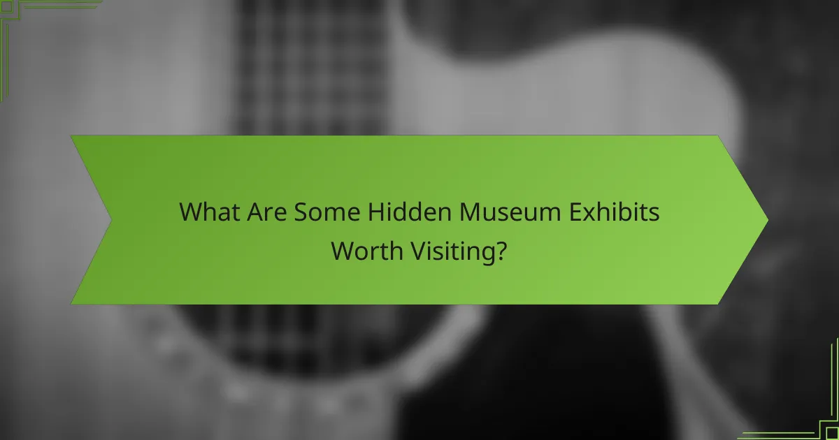 What Are Some Hidden Museum Exhibits Worth Visiting?
