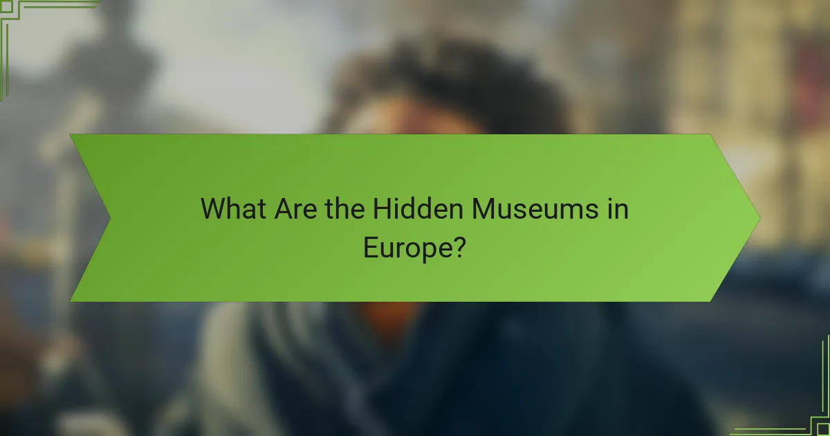 What Are the Hidden Museums in Europe?