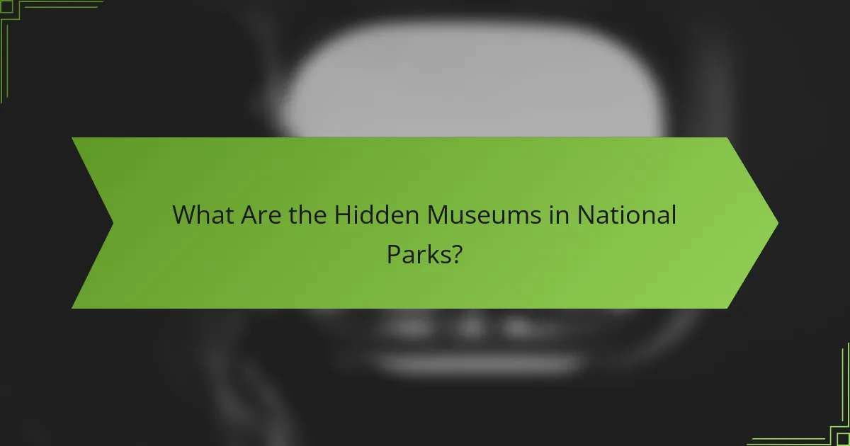 What Are the Hidden Museums in National Parks?
