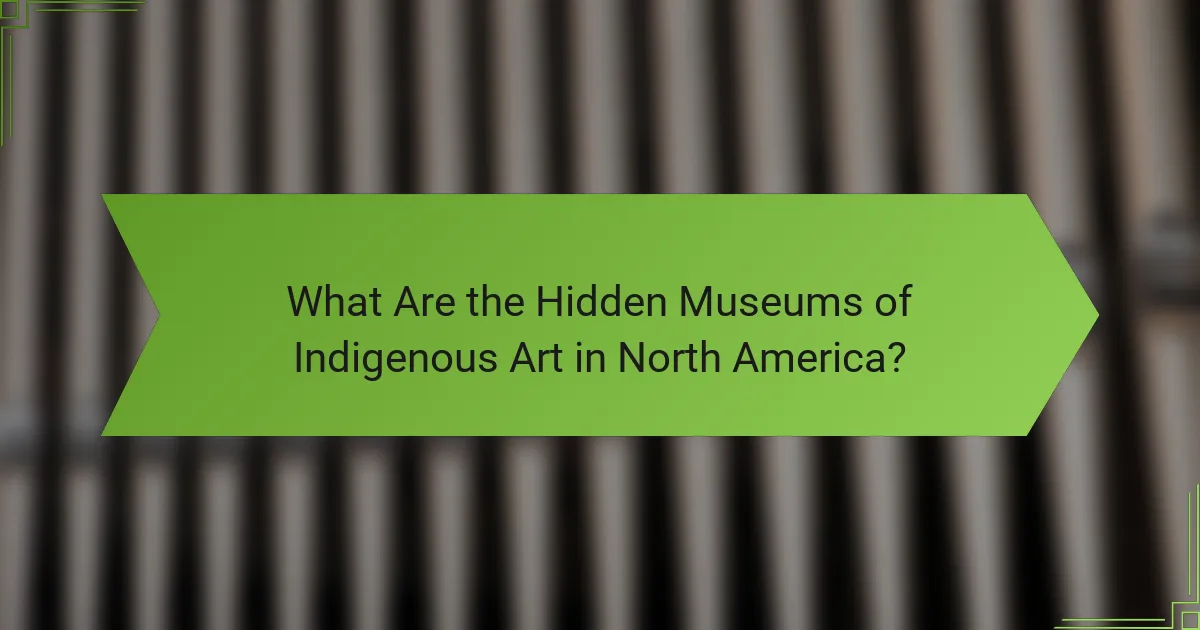 What Are the Hidden Museums of Indigenous Art in North America?