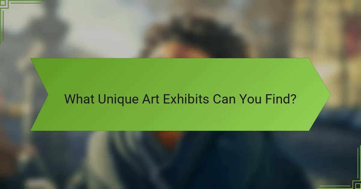 What Unique Art Exhibits Can You Find?