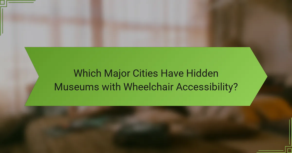 Which Major Cities Have Hidden Museums with Wheelchair Accessibility?